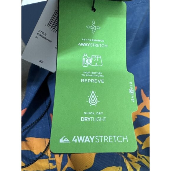 Quiksilver Men's 32 High Line Choppa 19" Board Short Blue NWT - Picture 14 of 16